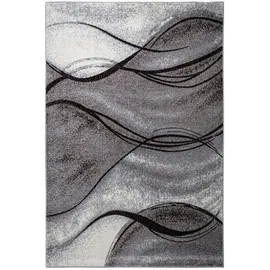 OTTO home Teppich OTTO HOME "Tritom" Gr. 6, grau, B:200cm H:9mm L:300cm, Kunstfaser, Teppiche, Teppich, mit besonders weichem Flor, Kurzflor, modernes Wellen Muster