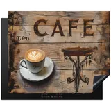 onlywow Herdabdeckplatte 65x52 cm Schwarz