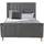 Homestyle4u Polsterbett 140 x 200 cm Grau