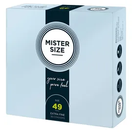MISTER SIZE 49 mm“, transparent, hauchdünn, feucht, transparent