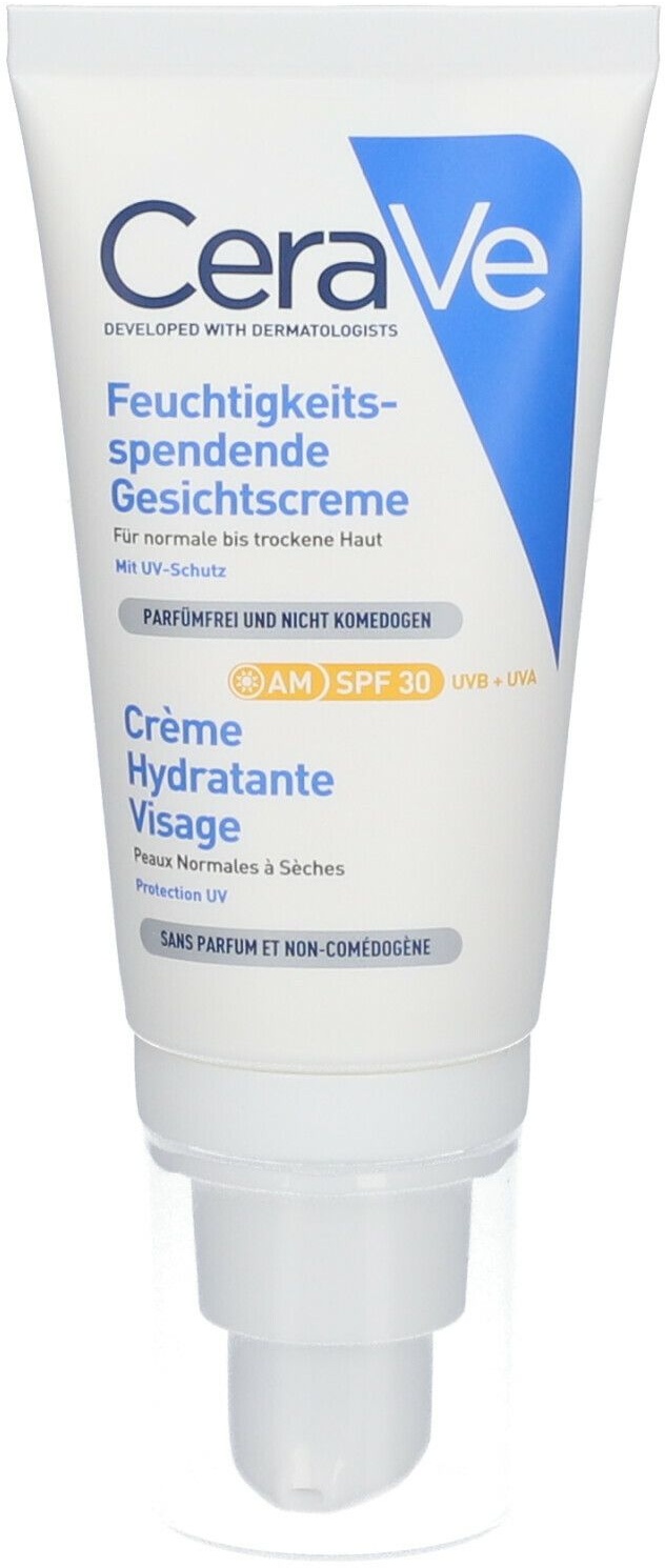 CeraVe Crème hydratante pour le visage avec FPS 30 - pour peaux normales à sèches 52 ml crème pour la peau
