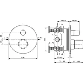 Ideal Standard Ceratherm T100 Unterputz Chrom