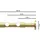 Interdeco GARDINENSTANGE Prestige Santo 240 cm (geteilt in 2 x 120 cm), 2-läufig, 20 mm Ø Messing-Optik