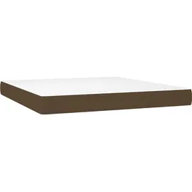 vidaXL Boxspringbett mit Matratze Dunkelbraun 180x200 cm Stoff