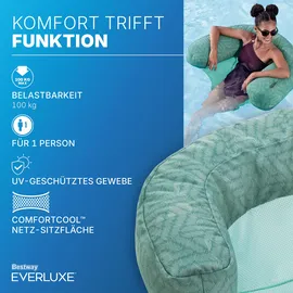 BESTWAY EverluxeTM Poolsitz mit Textiloberfläche EPS-Perlen-Füllung, 92 x 66 x 20 cm