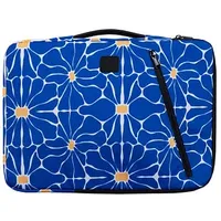 Exacompta Laptophülle Flower Kunstfaser blau bis 40,6 cm (16