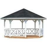 Palmako Pavillon Betty 18,0 m2 weiße Grundierung