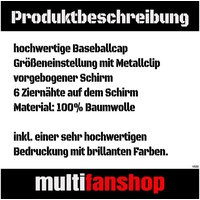 Multifanshop Baseballcap - Australien - Herzschlag - Druck blau
