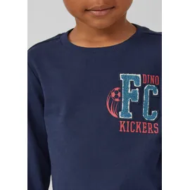 s.Oliver Baumwoll-Longsleeve mit Flock-Applikation - blau - 116/122