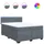 vidaXL Boxspringbett 140 x 200 cm Dunkelgrau
