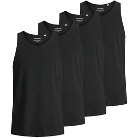 JACK & JONES Unterhemd 4er Pack in Schwarz | Gr.: XXL