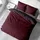 one-home Winter Wendebettwäsche Doubleface Unifarben kuschelig warm weich Fleece, - bordeaux