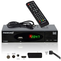 PremiumX FTA 530C FullHD Digitaler DVB-C TV Kabel Receiver Auto Installation USB Mediaplayer SCART HDMI WLAN optional Kabelfernsehen für jeden Kabel-Anbieter geeignet Kabel-Receiver