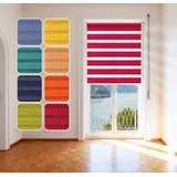 Doppelrollo Doppelrollo "Colour" Duo-Rollo Klemm Fix mit Klemmträger, Fenster-Roll, DomDeco, Klemm- oder Schraubmontage gelb 95 cm x 150 cm