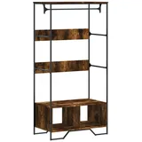 vidaXL Kleiderständer Räuchereiche 90x50x180 cm Holzwerkstoff