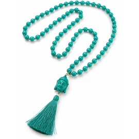 COLLEZIONE ALESSANDRO Lange Kette Nepal türkis/Grün Glas