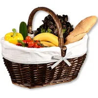 KESPER Einkaufskorb mit Textilfutter 37 x 45 x 33 cm braun