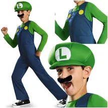 Disguise Nintendo Super Mario Brothers Luigi Klassisches Jungen Kostüm