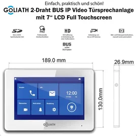 Goliath Intercom Goliath Basic 2 Draht Bus Video Türsprechanlage