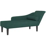 vidaXL Chaiselongue mit Kissen Dunkelgrün Stoff vidaXL