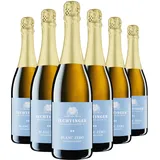 Jechtinger BLANC ZERO alkoholfreier Sekt (0,15% vol.) - feine Frische & Perlage, lebendig, harmonisch mit dezent herber Grüntee Note (6 x 0,75l)