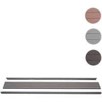 Mendler Abschluss-Set f√or WPC-Sichtschutz Sarthe, Abschlussprofil Windschutz, WPC-Pfosten ~