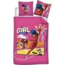 Miraculous Ladybug Lila 140 x 200 cm + 65 x 65 cm