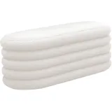 SalesFever Bettbank Bouclé Weiß 108 x 42 x 45 cm