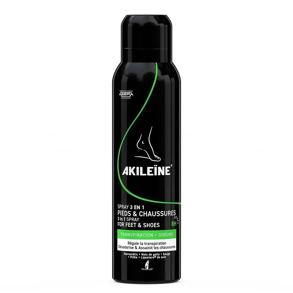 Akileïne 3 in 1 Spray for Feet & Shoes 150 ml Doseerspray
