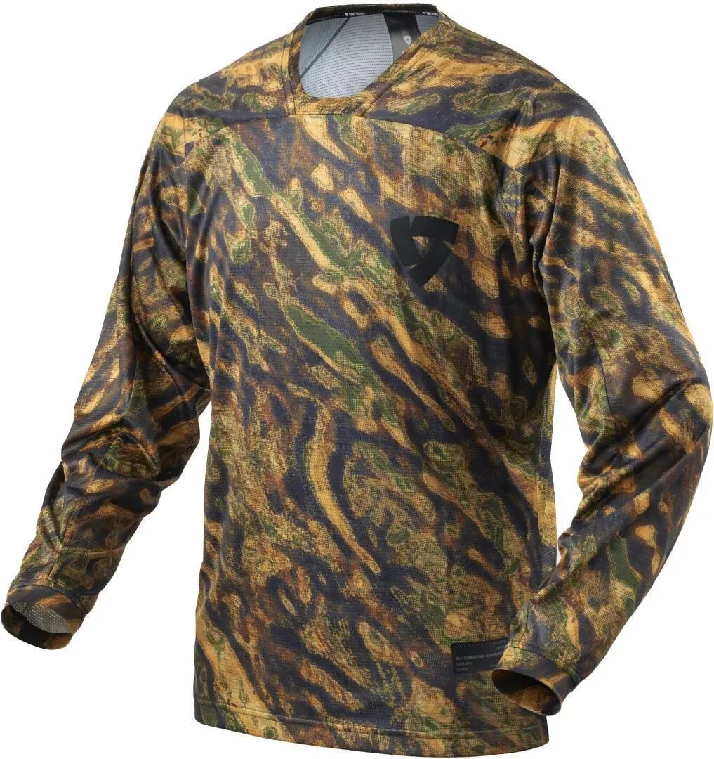 Revit Emulsion Motorcross Jersey, zwart-bruin, 2XL Voorman