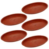 Toddmomy Blumentopfuntersetzer 40cm Rund aus Kunststoff 5 Stück Pack Ovale Pflanzschale Robust und Bruchsicher als Einsatz für Pflanzkübel und Schutz vor Wasserflecken