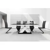 Design Esstisch Tisch HE-888 Hochglanz ausziehbar 160 bis 210 cm