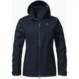 Schöffel 2.5L Jacket Aiplspitz L, leichte Outdoor Jacke, wasserdicht & atmungsaktiv, Regenjacke aus 2,5-Lagen Venturi mit 2-Wege-Stretch und verstellbarer Kapuze, navy blazer, 46