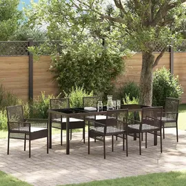 vidaXL Garten Essgruppe 7-tlg. Braun