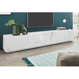 INOSIGN Lowboard INOSIGN "PING, TV-Board, TV-Band, TV-Kommode", weiß (weiß hochglanz lack), B:243cm H:46cm T:44cm, Sideboards, Lowboard, mit 6 Türen, Breite 243,8 cm