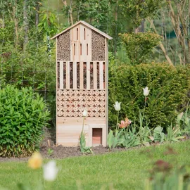 Relaxdays Insektenhotel XXL mit Igelhaus