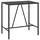 vidaXL Bartisch mit Glasplatte 110 x 70 x 110 cm Schwarz