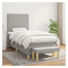 vidaXL Boxspringbett 100 x 200 cm Hellgrau