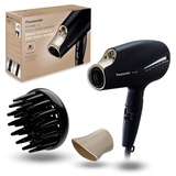 Panasonic NA9J-N825 Faltbarer Haartrockner mit NanoeTM- & Double-Mineral-Technologie, Integrierter Quick Dry & Styling Düse und Diffusor, Reduziert Schäden und Spliss, 1800W Leistung, Champagner-gold