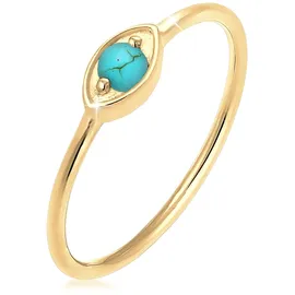 Elli Ring Damen Evil Eye Howlith Talisman in 925 Sterling Silber