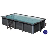 Gre Pools Avantgarde 606x326x124 Cm Aufstellpool Aus Verbundwerkstoff - Grey / Blue - 17.870 Liter