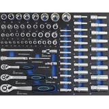 Baumarktplus TRUTZHOLM Profi Werkstattwagen Einlage blau Steckschlüsselsatz 80 tlg. Schaum 520x400mm
