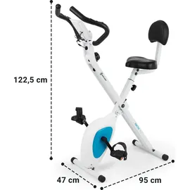 capital sports Azura Air Heimtainer, F Bike mit Magnet-Widerstand, Heimtrainer-Fahrrad Klappbar, Fitness Fahrrad Heimtrainer für Ausdauertraining ... - Weiß