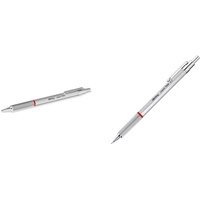 rOtring Rapid PRO Kugelschreiber | Mittlere Linienbreite | Silber Rapid PRO Druckbleistift | 0,7 mm | Silberfarbener Schaft