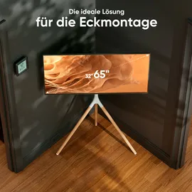 ONKRON TS1220 TV-Ständer 70-120 cm Weiß Holz