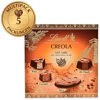 LINDT Schokolade 5x 165g Creola Pralinés Pralinen Schachtel Edelkakao Geschenk Vorrat, 1 x 825 g, 5 St.