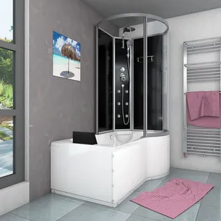 AcquaVapore Kombination Badewanne Dusche K50-L30 Duschtempel 170x100 cm