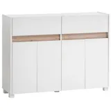 Schildmeyer Kommode Cosmo, 701777 weiß, eiche 112,2 x 33,0 x 84,8 cm