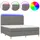 vidaXL Boxspringbett 180 x 200 cm Dunkelgrau