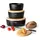 Continenta Brottopf mit Holzdeckel oval 27 cm matt schwarz
